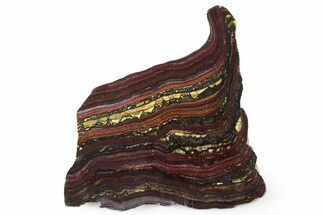 Polished Tiger Iron Stromatolite Slab - Billion Years #351893
