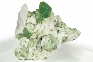 Lustrous Green Demantoid Garnet Cluster - Madagascar #352017