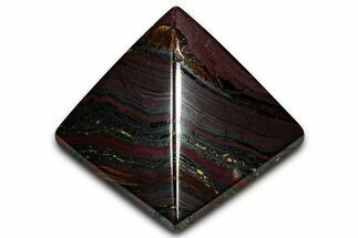 Polished Tiger Iron Stromatolite Pyramid - Billion Years #352241
