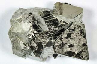 Gleaming Octahedral Pyrite Crystal Cluster - Peru #352310