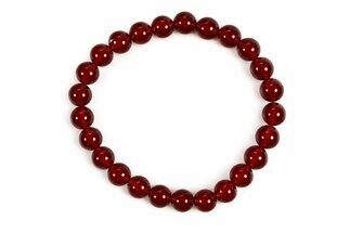 Carnelian Agate Stone Bracelet - Elastic Band #352838