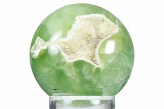 Polished Prehnite With Epidote Sphere #343052