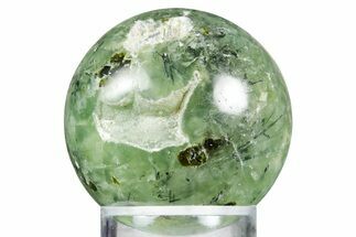 Polished Prehnite With Epidote Sphere #343054