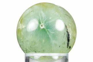 Polished Prehnite With Epidote Sphere #343056