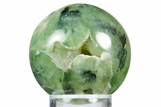 Polished Prehnite With Epidote Sphere #343058