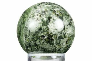 Polished Prehnite With Epidote Sphere #343062