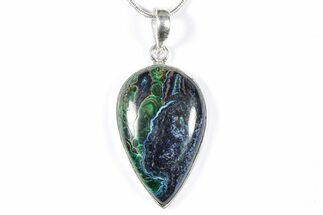 Stunning Malachite and Azurite Pendant - Sterling Silver #353984