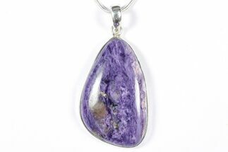Siberian Charoite Pendant (Necklace) - Sterling Silver #353999