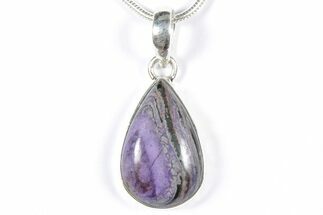 Polished Sugilite Pendant (Necklace) - Sterling Silver #354003