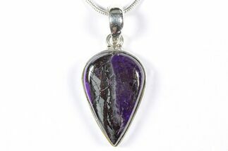 Polished Sugilite Pendant (Necklace) - Sterling Silver #354010