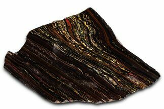 Polished Tiger Iron Stromatolite Slab - Billion Years #353239