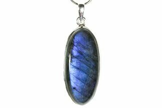 Brilliant Blue Labradorite Pendant with Chain #353882