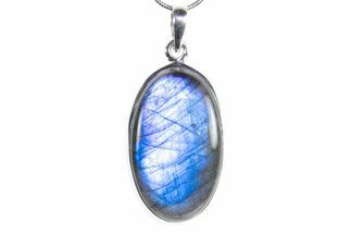 Brilliant Blue Labradorite Pendant with Chain #353911