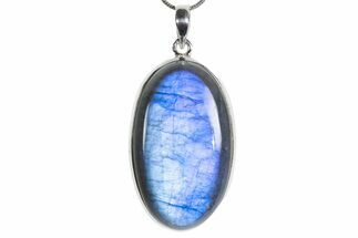 Brilliant Blue Labradorite Pendant with Chain #353914