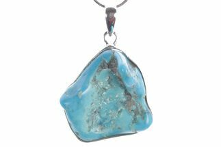Kingman Turquoise Pendant (Necklace) - Sterling Silver #353919