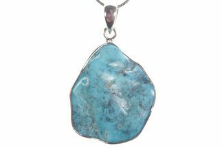 Kingman Turquoise Pendant (Necklace) - Sterling Silver #353927