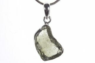Green Moldavite Tektite Pendant ( g) - Czech Republic #353951