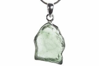 Green Moldavite Tektite Pendant ( g) - Czech Republic #353952