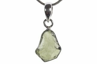 Green Moldavite Tektite Pendant ( g) - Czech Republic #353961
