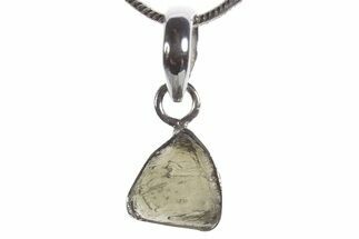 Green Moldavite Tektite Pendant ( g) - Czech Republic #353962