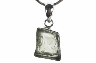Green Moldavite Tektite Pendant ( g) - Czech Republic #353963