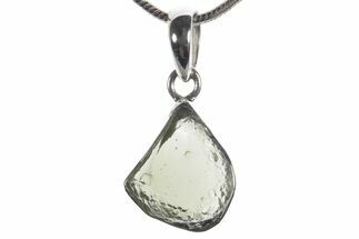Green Moldavite Tektite Pendant ( g) - Czech Republic #353966