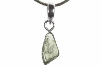 Green Moldavite Tektite Pendant ( g) - Czech Republic #353967