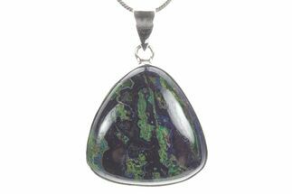 Stunning Malachite and Azurite Pendant - Sterling Silver #353982