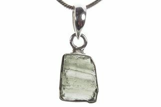 Green Moldavite Tektite Pendant ( g) - Czech Republic #353931