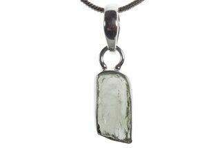 Green Moldavite Tektite Pendant ( g) - Czech Republic #353937