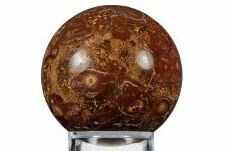Polished Bird's Eye Jasper (Rhyolite) Sphere - Arizona #354349