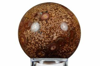 Polished Bird's Eye Jasper (Rhyolite) Sphere - Arizona #354350
