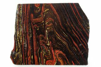 Polished Tiger Iron Stromatolite Slab - Billion Years #354902