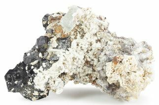 Fluorescent Hyalite Opal w/ Aquamarine, Schorl, and Feldspar #354940