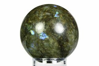Flashy, Polished Labradorite Sphere - Great Color Play #355443
