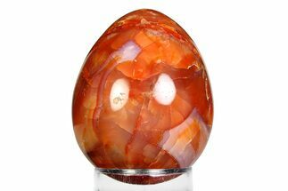 Vibrant Polished Carnelian Agate Egg - Madagascar #355487