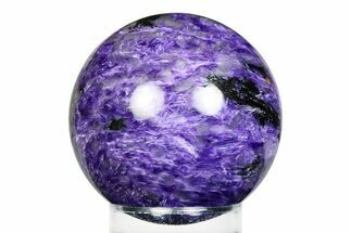 Polished Purple Charoite Sphere - Siberia #355788