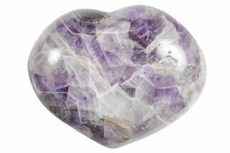 Polished Chevron Amethyst Heart - Madagascar #355657