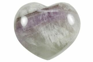 Polished Chevron Amethyst Heart - Madagascar #355665