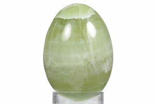 Polished Green Aragonite Egg - Nevada #356231