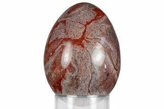 Polished Poppy Jasper Egg - Mexico #356336