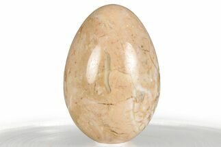 Polished Pink Opal Egg - Philippines #356435
