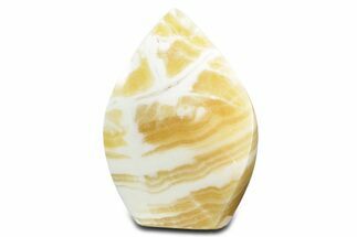 Polished Mango Calcite Flame - Afghanistan #355887
