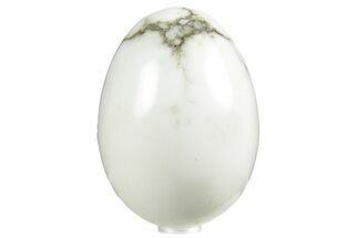 Polished White Howlite Egg - California #356433