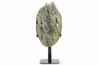 Sparkling Prasiolite Quartz Formation on Metal Stand #357222