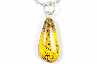 Polished Baltic Amber Pendant (Necklace) - Contains Fly! #357989