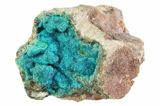 Vibrant Teal Chrysocolla with Quartz Formation - Peru #358698