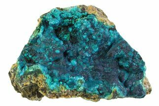 Vibrant Teal Chrysocolla with Quartz Formation - Peru #358702