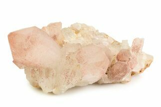 Spotted Pink-Hued Quartz Crystal - India #358794