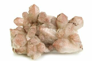 Spotted Pink-Hued Quartz Crystal Cluster - India #358806